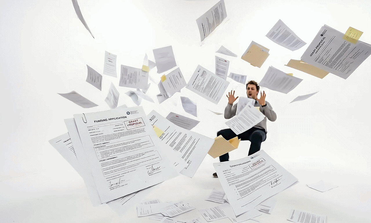 Animated funding documents handled by GrantsCopilot